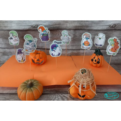 Stickserie ITH - Halloween Gnomes Stecker